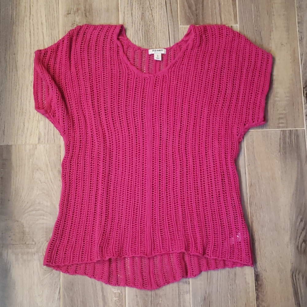 Old Navy wide knit short sleeved sweater